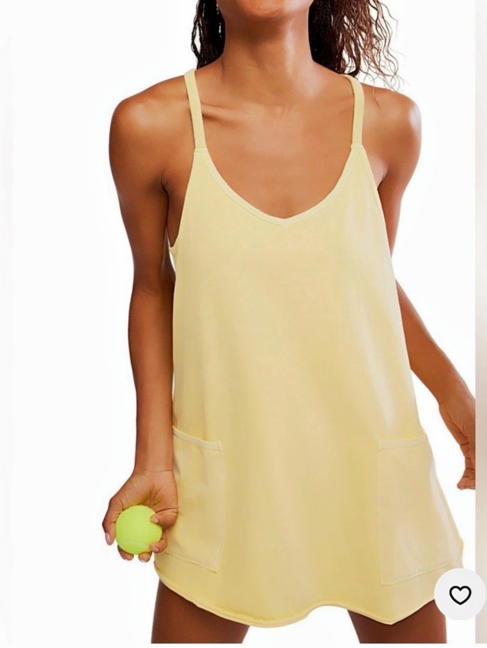 Free People Mini Dress Yellow Size Medium